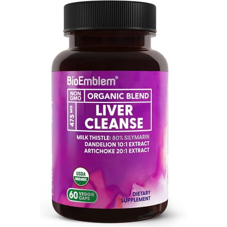 (Pack Of 3) BioEmblem Liver Cleanse 60 Vegetarian Capsules