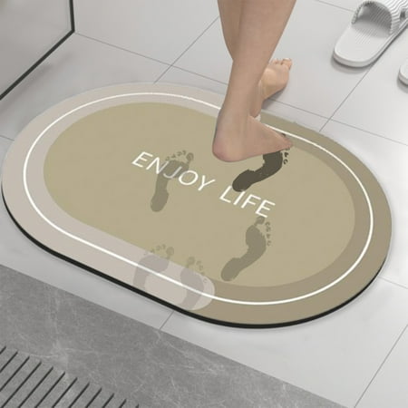 

Deals! Kehuo Bathroom Absorbent Floor Mats Crystal Velvet Cushions Toilet Foot Mats Toilet Door Non-slip Household Quick Drying Bathroom Mats Household Items on Sale