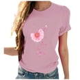 thumbnail image 1 of T-shirt à Manches Courtes Imprimé Col Rond Décontracté pour Femmes, 1 of 1