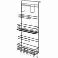 thumbnail image 4 of Foldable 2-Tier White Refrigerator Side Mounted Storage Rack - Modern Minimalist Kitchen Organizer for Condiments, Tissues & Food Bags, Space-Saving Multi-Purpose Hanging Shelf, 4 of 5
