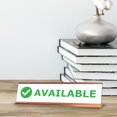 thumbnail image 2 of Available, Green Black Frame Desk Sign (2 x 8"), 2 of 3