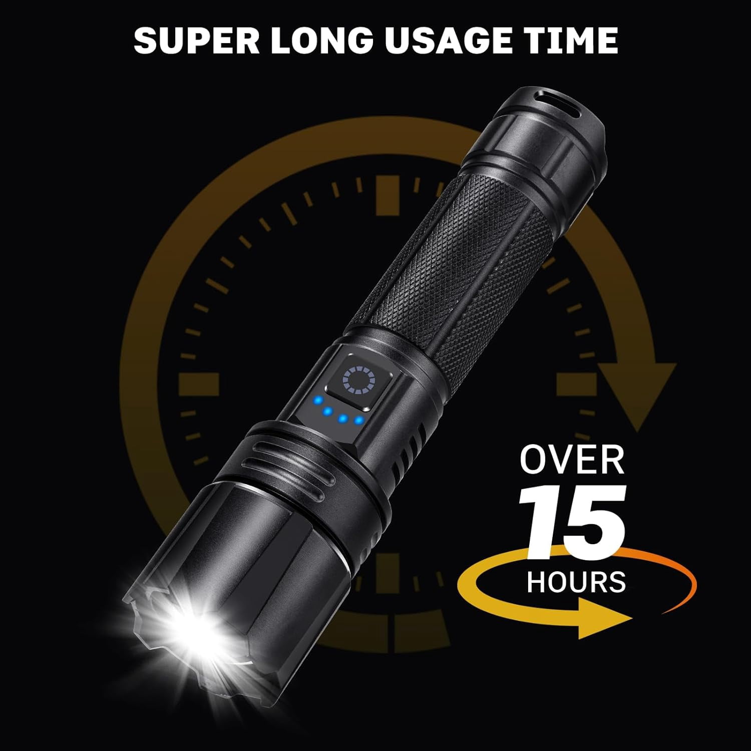 Rechargeable Flashlights 99000 High Lumens, Super Bright LED Flashlight with 15H+ Runtime, 5 Modes IPX7 Waterproof Powerful Handheld Light for Power Outages, Camping, Gifts for Men 2 Pack