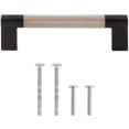 thumbnail image 3 of Stone Harbor Hardware Urban Cabinet Pull, 96 Millimeters, Satin Nickel with Matte Black Ends, 3 of 3