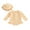 Yellow, variant on Hirigin Toddler Baby Girl One Piece Swimsuit Flower Print Zip Rash Guard Ruffled Swimwear Long Sleeve Bathing Suit Sun Hat