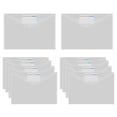 thumbnail image 1 of Carpeta de archivos portátil impermeable de 10 piezas con etiqueta y bolsillo para archivar sobres para el hogar blanco, 1 of 8
