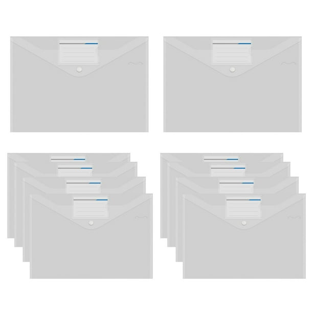 10 carpetas de archivo a prueba de polvo para documentos, pasaportes, tarjetas y documentos escolares. blanco