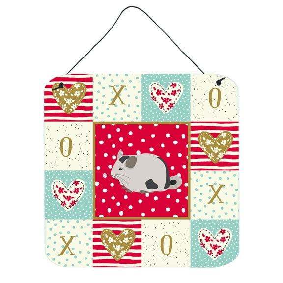 Mosaic Chinchilla Love Wall or Door Hanging Prints