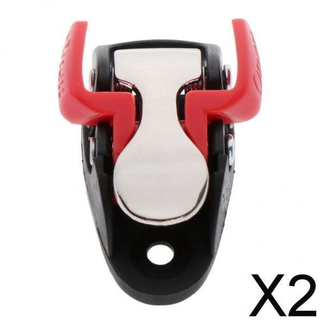 Paquete de 2-4 correas para patinaje en línea, hebilla de araña, cierre para patines, fácil de instalar, color rojo 2 piezas