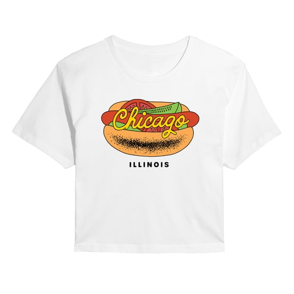 Instant Message - Chicago Dog Cropped Graphic T-Shirt