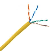 ACL 1000 Feet Cat5e Ethernet Cable, Solid, UTP (Unshielded Twisted Pair), Pullbox, Yellow, 1 Pack