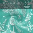 thumbnail image 6 of Teal Coastal Cloth Napkins, Nautical Beach Starfish Coral Summer Washable and Reusable Dinner Napkins Set of 6, Table Napkin for Kitchen Party Birthday Wedding Hotel Housewarming 20"x20", 6 of 9
