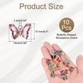 thumbnail image 2 of Uxcell 10Pcs Encanto de Mariposa de Rhinestone Cubic Zirconia Cristal Rojo Claro, 2 of 7