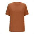 thumbnail image 4 of Xdegoge Womens Plus Size Tops Short Sleeve Summer Shirts Oversized V Neck T Shirts Loose Fit Tunic Tee Dressy Casual Blouses with Pockets Camisas Para Mujer At Online Sales, 4 of 7