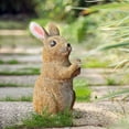 thumbnail image 4 of 3-Piece Rabbits Garden Statues, Cute Easter Bunny Figurines Outdoor Garden Statues for Patio, Balcony, Yard, Party Dinner and Home Decor for Indoor & Outdoor Use, Festive Holiday Gift, Mom Gifts, 4 of 7