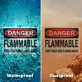 thumbnail image 6 of (2 Pack) Flammable Keep Heat and Flames Away OSHA Danger Sign 14 Inch X 10 Inch Plastic Sign, Weather Resistant, UV Protected for Workplace, Business, and Construction Site, Made in the, 6 of 8