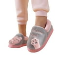 thumbnail image 6 of Suilloe Toddler Girls Fuzzy Slippers Winter Warm Indoor Closed-Heel Shoes Kids Soft Comfy Cute Cartoon Cat Design School Cozy Cotton Footwear Us Size：9.5, 6 of 6