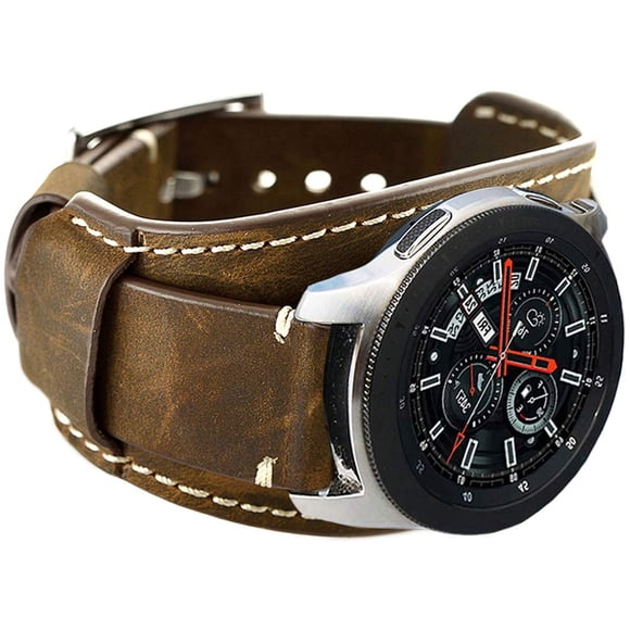 Brazalete de piel auténtica Hepsun de 20 mm para Samsung Galaxy