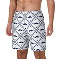 thumbnail image 2 of Uemuo Hipster Mustache Pattern Mens Swim Trunks Quick Dry Board Shorts with Mesh Lining, Stretch Beach Shorts Quick Dry No-Chafing Board Shorts-X-Large, 2 of 9
