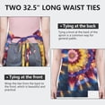 thumbnail image 6 of Colorful Tie Dye Flower Mandala Pattern Apron-Garden Aprons for Women with Pockets-Cotton Linen Waterproof Kitchen Cooking Gardening Aprons Adjustable for Kitchen,Cooking,BBQ and Salon 33x27 Inch, 6 of 7