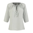 thumbnail image 1 of Blusa George para Mujer, Manga Ranglan con Plisado en Escote con Jareta Sage G Talla CH, 1 of 4