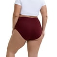 thumbnail image 4 of OEIOEI Plus Size XL-5XL Cotton Underwear for Women High Waist Full Coverage Briefs 5 Pack(3XL,Dark), 4 of 8