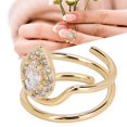 thumbnail image 4 of Nail Rings, Nail Ring Fingernail Rings Beautiful Rhinestone Nail Ring Fingernails Ring Fingernail Protective Nail  Cover Ring Finger Nail Ring for Women and Girls, 4 of 7