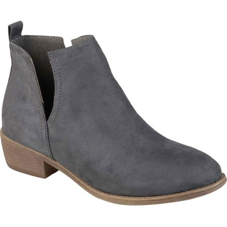 

Women s Journee Collection Rimi Ankle Bootie Grey Faux Suede 8 M