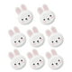 thumbnail image 4 of KAKOWELY juego de 8 platos de papel con forma de conejito de Pascua, platos desechables para fiesta de Pascua, 4 of 5