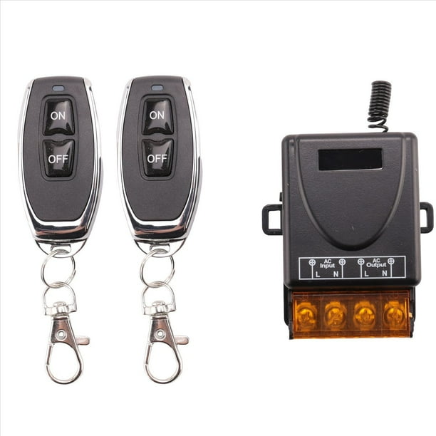 Interruptor de Control Remoto de Bomba de Agua de 433MHz y 220V MóDulo Receptor de 1Ch 30A Transmisor RF InaláMbrico de Encendido/Apagado para Ventilador LED de Luz