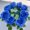 Blue, variant on Elegant Simulated Rose Wedding Car Decoration Set - 9 Artificial Roses with Ribbon and Suction Cups for Romantic Decor