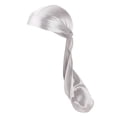 thumbnail image 3 of Gorro De Bufanda De Quimio Sedoso Suave Brillante Gorro Turbante Musulmán Durag Headwrap Negro SM SunniMix Velos de seda Durag Cap, 3 of 8