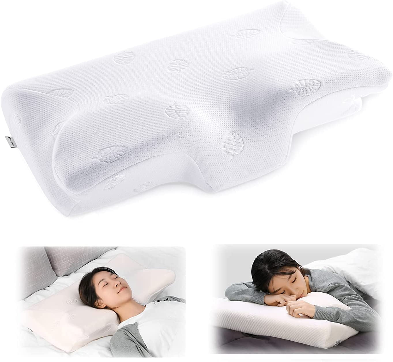 CONTOUR MEMORY FOAM PILLOW WITH COVER ORTHOPAEDIC HEAD NECK BACK SUPPORT PILLOWS 