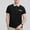 Black, variant on Men's Polo Shirts With Collar Big And Tall Under $10 Solid-Color Casual Button Pocket Short Sleeve Turndown Collar Blouse Shirt