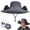 Grey, variant on Cool Fan Hat, Adjustable Wide Sun Hat with 2 Rechargeable Fans, Breathable Outdoor Hat for Camping Beach Summer