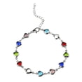 thumbnail image 1 of Las mujeres de diamantes de imitación pulsera de moda de aleación de pulseras de cadena de cadena de dijes de joyería brazalete para las mujeres niñas regalos, 1 of 3