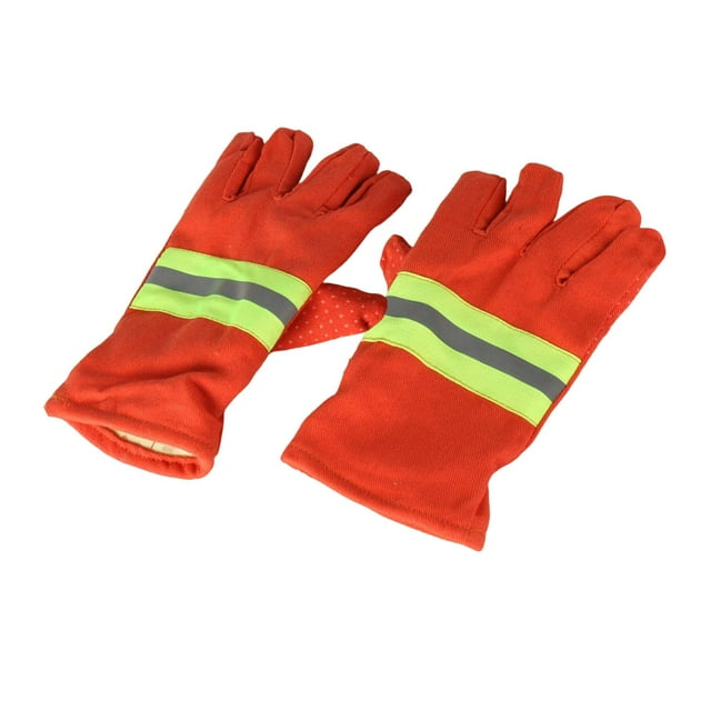 Guantes de protección antiincendios Zulema 2 piezas color naranja Ribete Reflectante