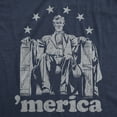 thumbnail image 2 of Womens Abe Lincoln 'Merica T Shirt Funny 4th of July USA Patriotic Graphic Novelty Tee Womens Graphic Tees, 2 of 7