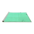 thumbnail image 2 of Ahgly Company Machine Washable Indoor Square Solid Turquoise Blue Modern Area Rugs, 7' Square, 2 of 4