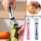 thumbnail image 1 of Cuchillo pelador de acero inoxidable, herramienta para pelar papas, filo afilado, mango ergonómico, uso en cocina, preparación de alimentos, corte de verduras, elección del chef., 1 of 9