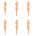 thumbnail image 1 of 10xPlastic Novedad Modelo Golf Tees Tool Broma Regalo Divertido 6PCS Amarillo Sunnimix tees de golf, 1 of 8
