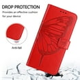 thumbnail image 5 of ELEHOLD for Google Pixel 10A PU Leather Wallet Flip Case, Cute Butterfly Fold Kickstand Cover with Strap, Red, 5 of 10