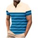 thumbnail image 1 of Mens Manga Corta Botón Abajo Camisas con Bolsillo Pulover Botón de Impresión de la Camisa de Solapa de Poliéster Cuello de Vuelta, Blusa Casual para Hombres, 1 of 2