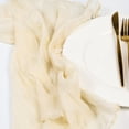 thumbnail image 6 of Ksopiavobs Cheesecloth Napkins Set of 12, 20 x 20 Inch Gauze Dinner Cloth Napkins, Handmade Square Rustic Table Napkins for Parties Weddings Event Family Dinner Boho Decoration, Ivory, 6 of 7