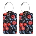 thumbnail image 3 of Honeii Variety Of Fruits And Berries Print Leather Luggage Tag for Suitcases,ID Tags,Bag Tags for Luggage,Functional Travel Tag-1, 3 of 5