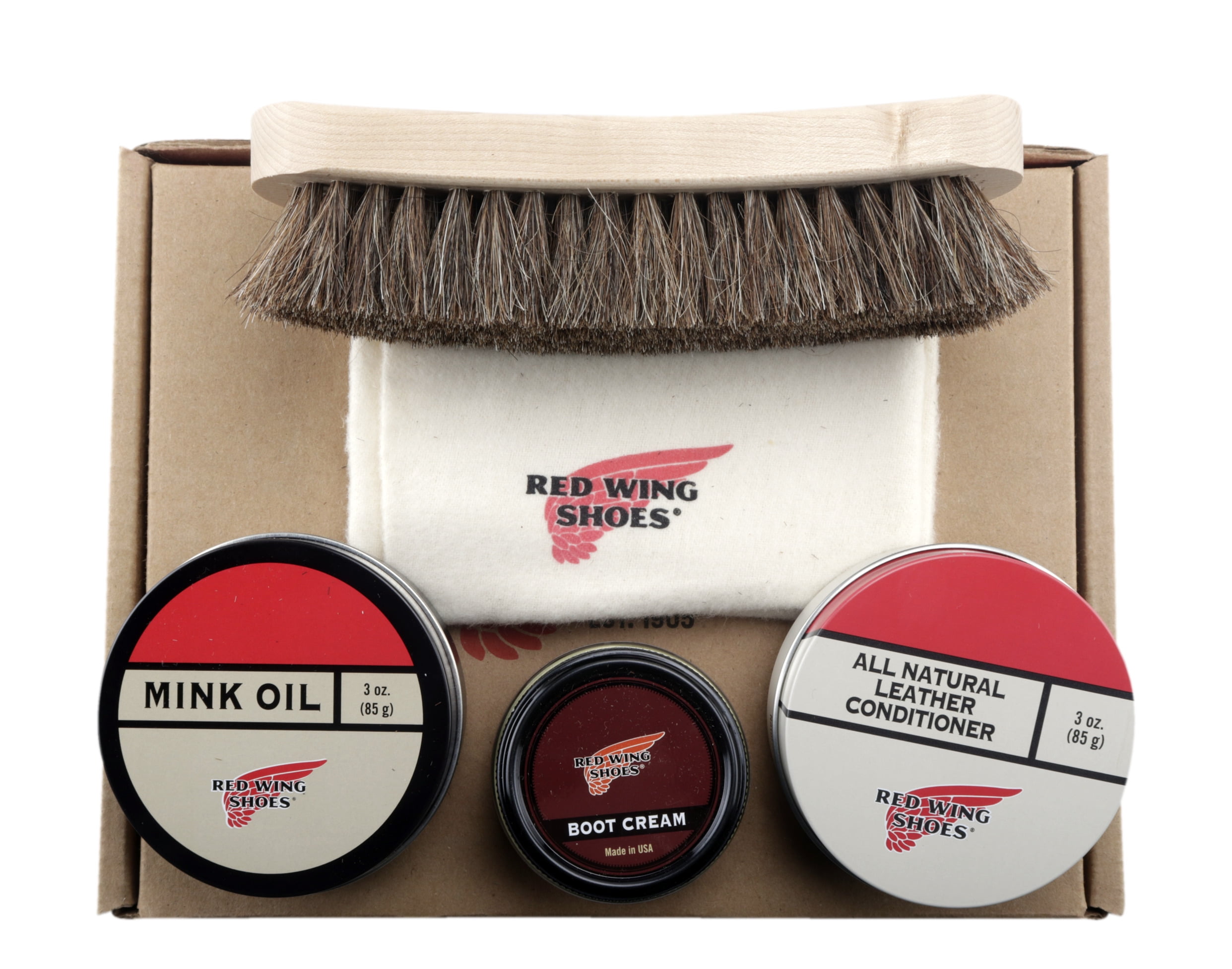 made in USA crin Red Wing Polish Brush