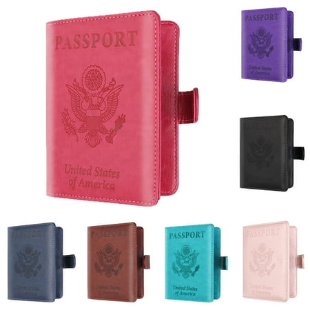 - Obstce Fashion Passport Card Ticket Holder Faux Leather Unisex Travel Storage Bag