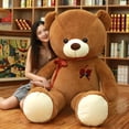 thumbnail image 1 of Oso de peluche grande de 60-100cm, oso gigante encantador, muñecos de animales suaves con relleno enorme, juguete para niños, regalo de cumpleaños para novia y amante, 1 of 4
