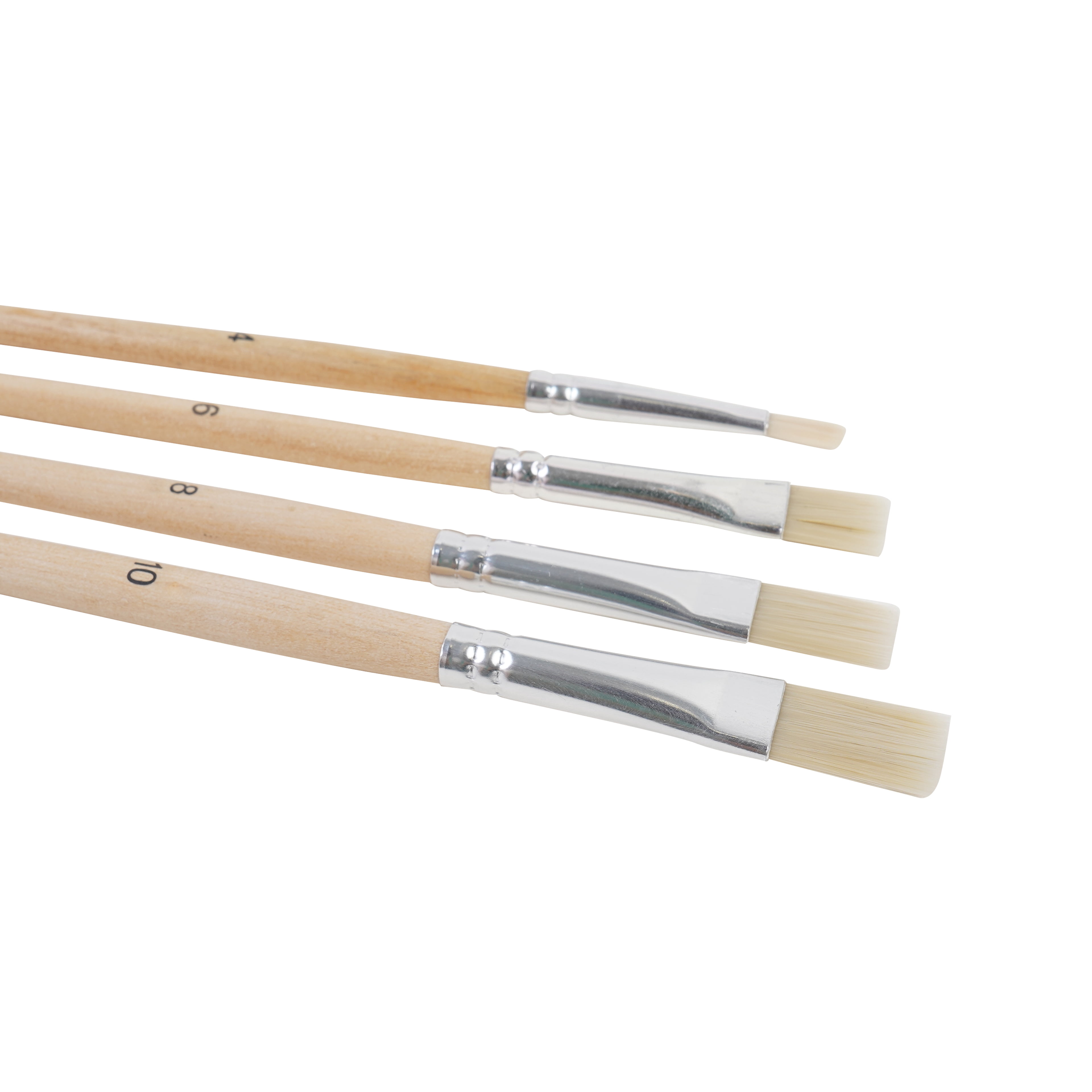 Assorted Classroom Brushes by Artist's Loft - Synthetic Bristles - Round & Flat Tips - Durable Birch Wood Handles – Ideal for Students - Classrooms & Group Art Projects - 12 Pack