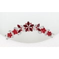 thumbnail image 3 of Faship Gorgeous Red Rhinestone Crystal Floral Hair Comb, 3 of 6