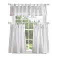 thumbnail image 7 of Martha Stewart Laguna Stripe Indoor Polyester Light Filtering Tie Tab Valance and Tier Set , Mocha , 56"x36" , Set of 3, 7 of 7
